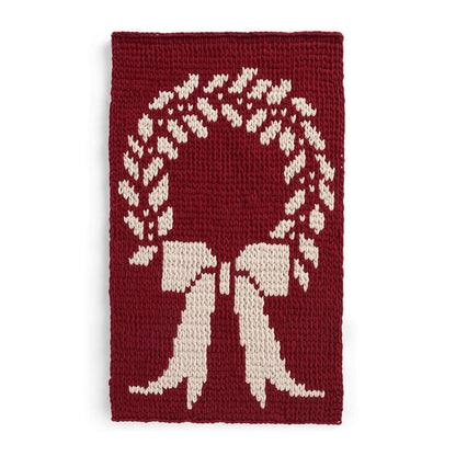 Bernat Craft EZ Graph It Holiday Wreath Wall Hanging Craft Wall Hanging made in Bernat Alize Blanket EZ Graph It yarn