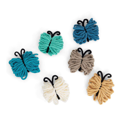 Bernat Blanket Butterfly Clips Craft Craft Blanket made in Bernat Blanket O'Go yarn