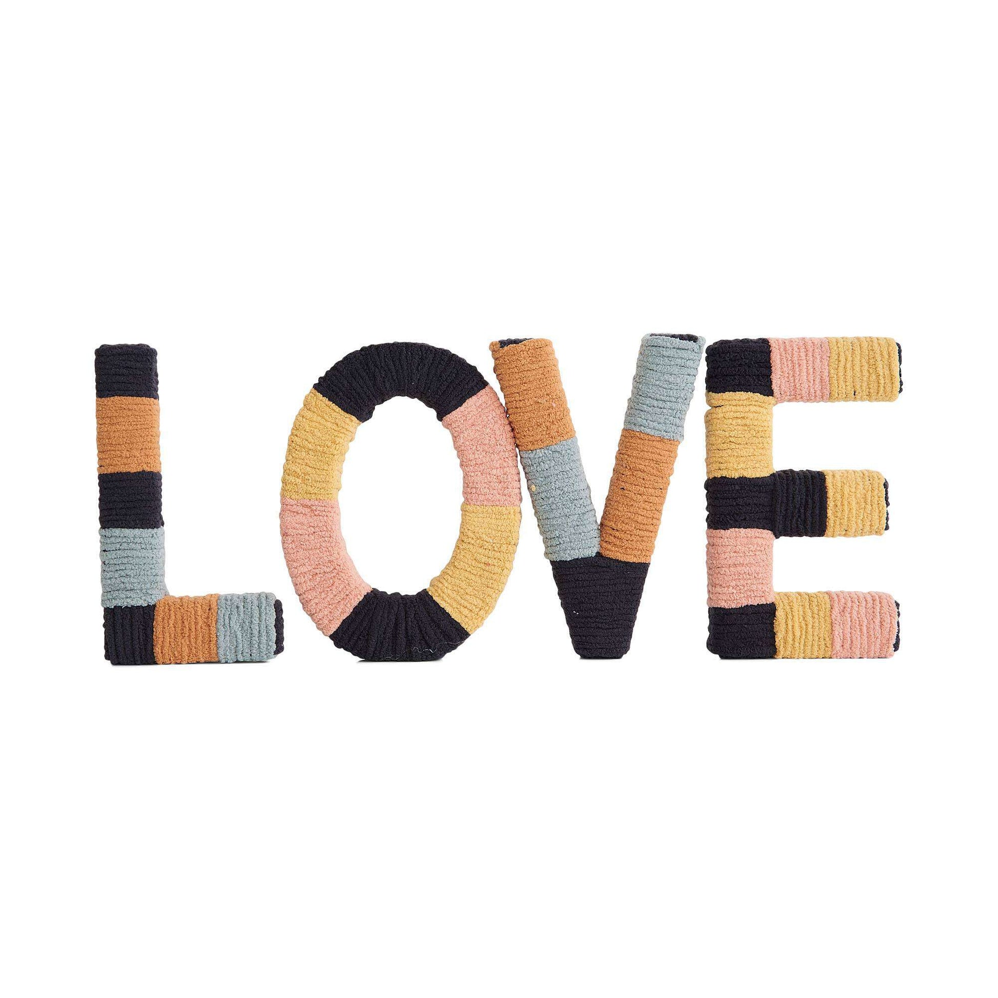 Free Bernat Love Letter Art Craft Pattern