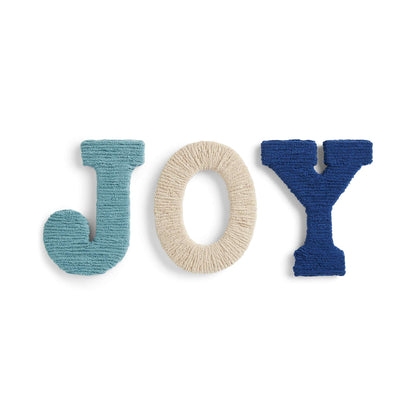 Bernat Holiday Joy Letter Art Craft Craft Accessory made in Bernat Blanket O'Go yarn
