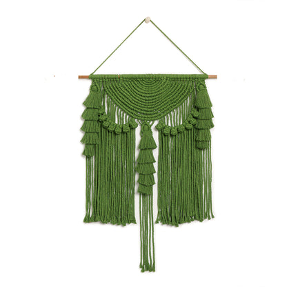 Bernat Craft Semi-Circle Macramé Wall Hanging Craft Wall Hanging made in Bernat Macrame yarn