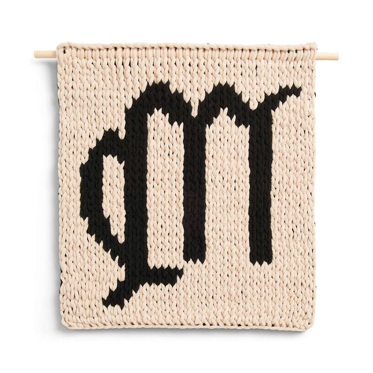 Craft Wall Hanging made in Bernat Alize Blanket EZ Graph-it yarn