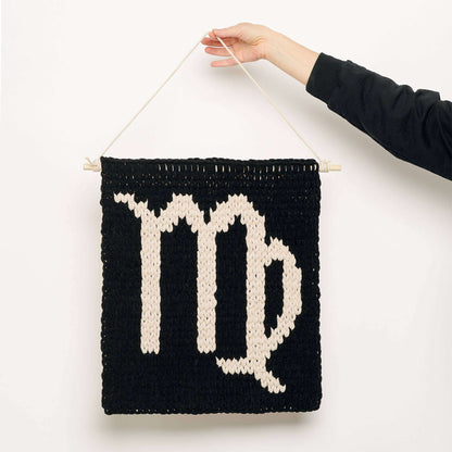 Bernat Craft EZ Graph It Zodiac Symbols Wall Hanging Craft Wall Hanging made in Bernat Alize Blanket EZ Graph-it yarn