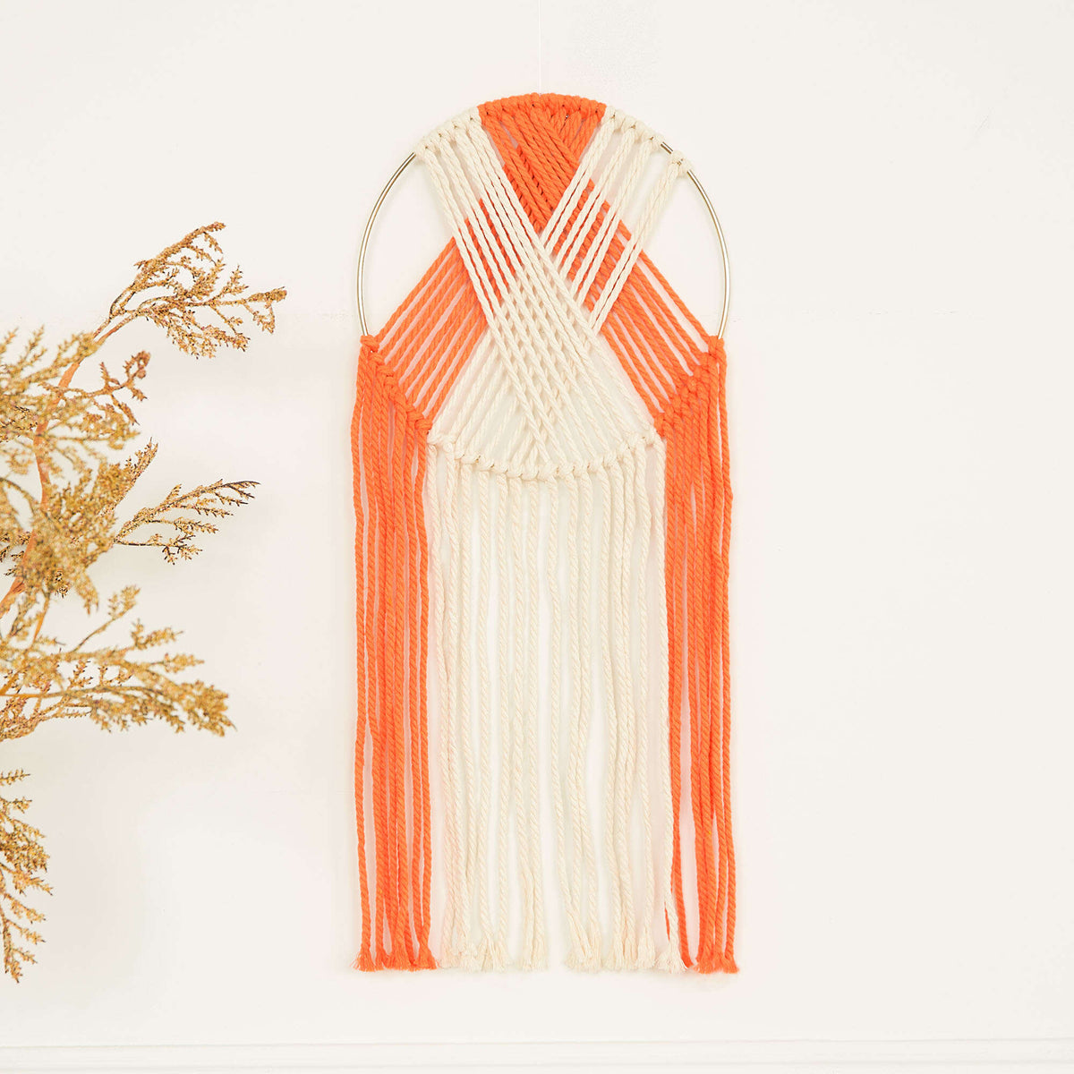 Craft Wall Hanging made in Bernat Macrame yarn