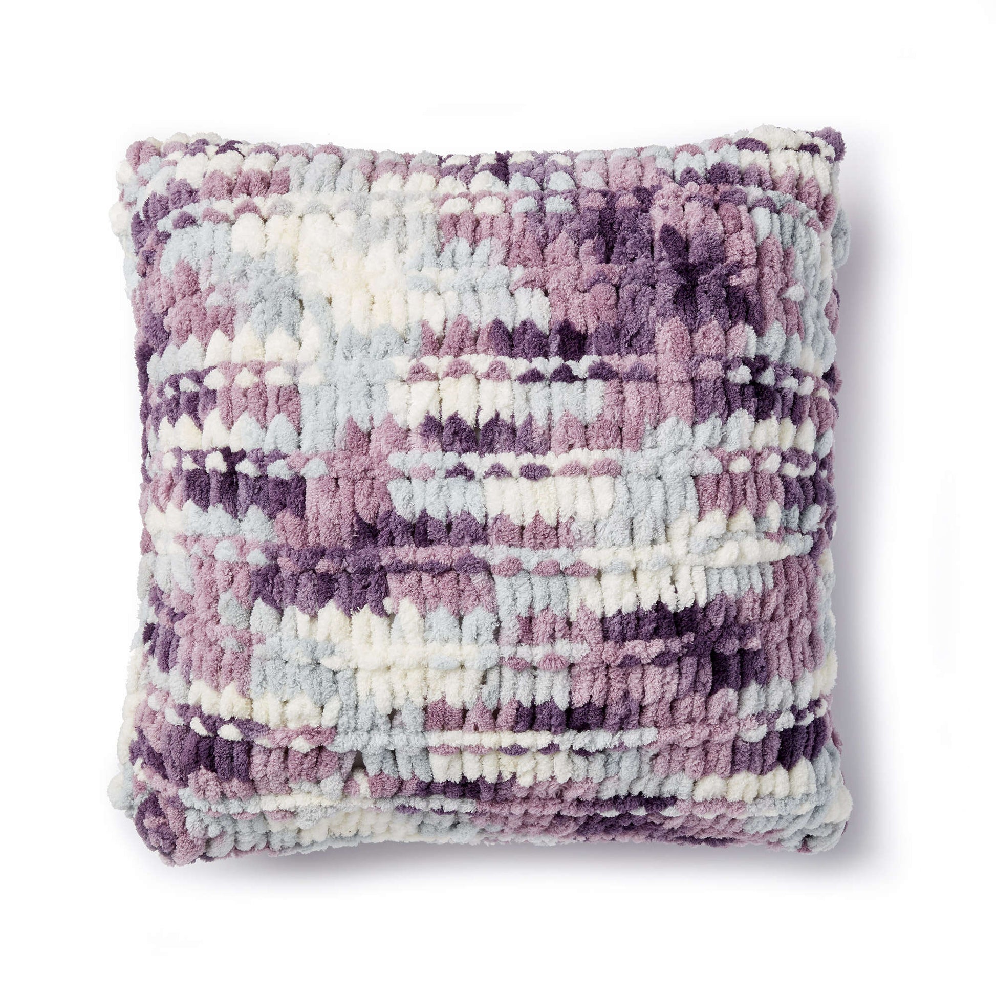 Free Bernat Alize EZ Garter Ridge Pillow Craft Pattern