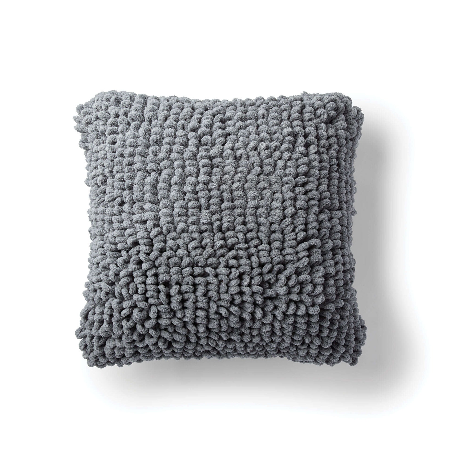 Free Bernat Alize EZ Loopy Pillow Craft Pattern