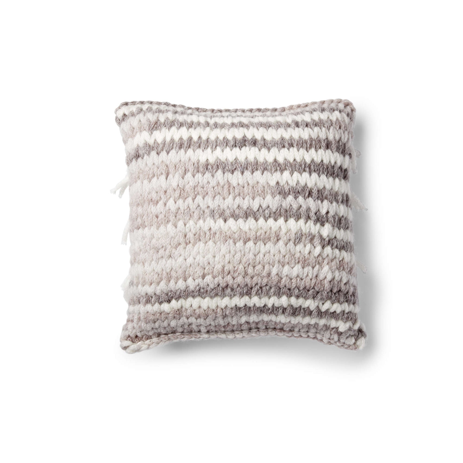 Free Bernat Alize EZ Fringed Pillow Craft Pattern