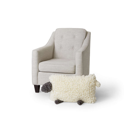 Bernat Craft Alize EZ Loopy Sheep Pillow Craft Pillow made in Bernat EZ Wool yarn