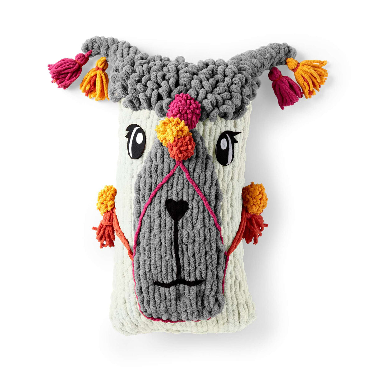 Craft Pillow made in Bernat Blanket EZ yarn