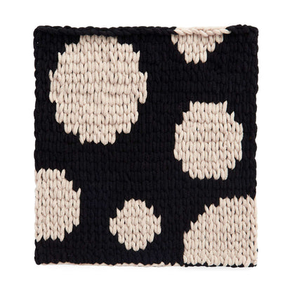 Bernat Craft EZ Graph It Polka Dot Chair Pad Craft Pillow made in Bernat Alize Blanket EZ Graph It yarn