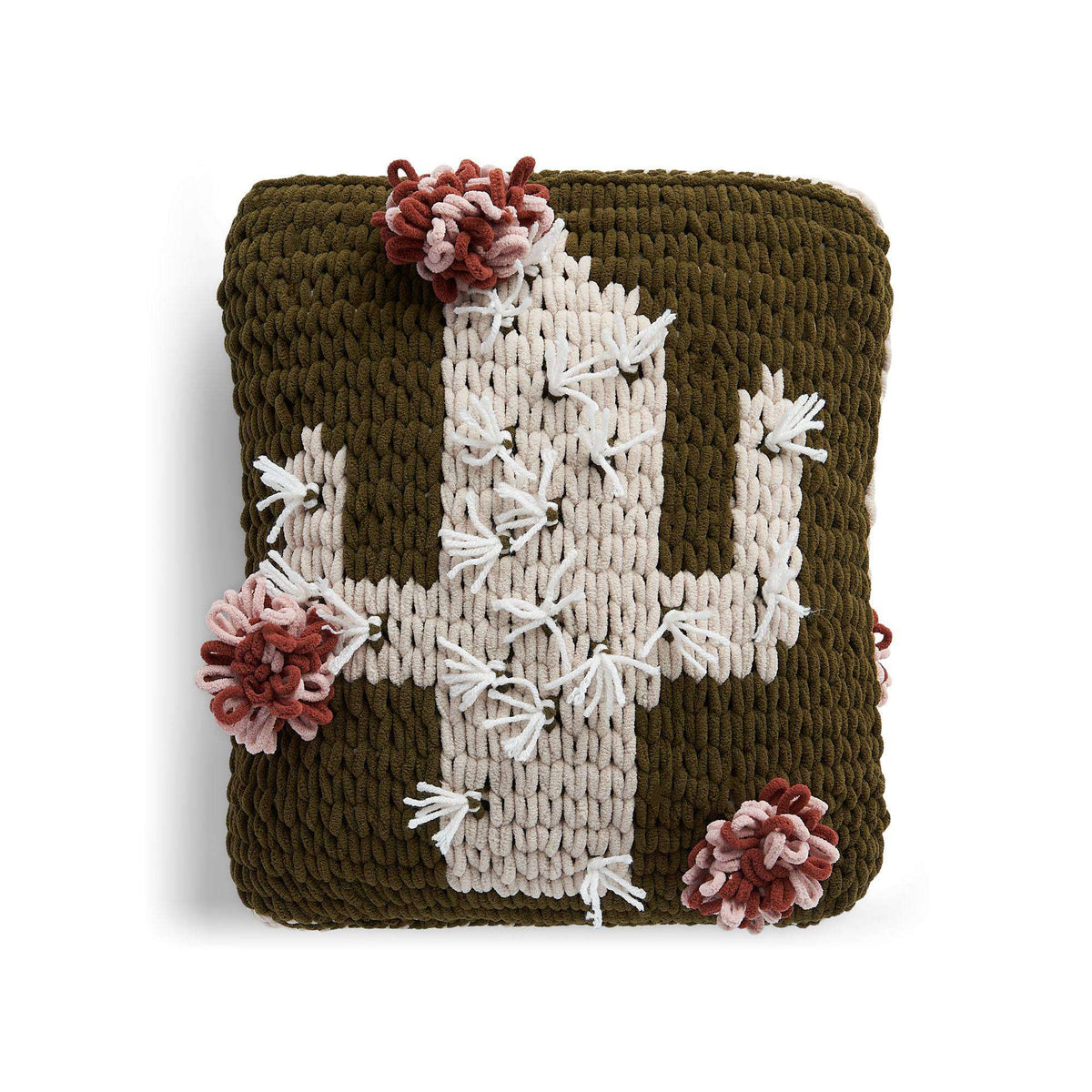 Craft Pillow made in Bernat Alize Blanket EZ Graph-it yarn