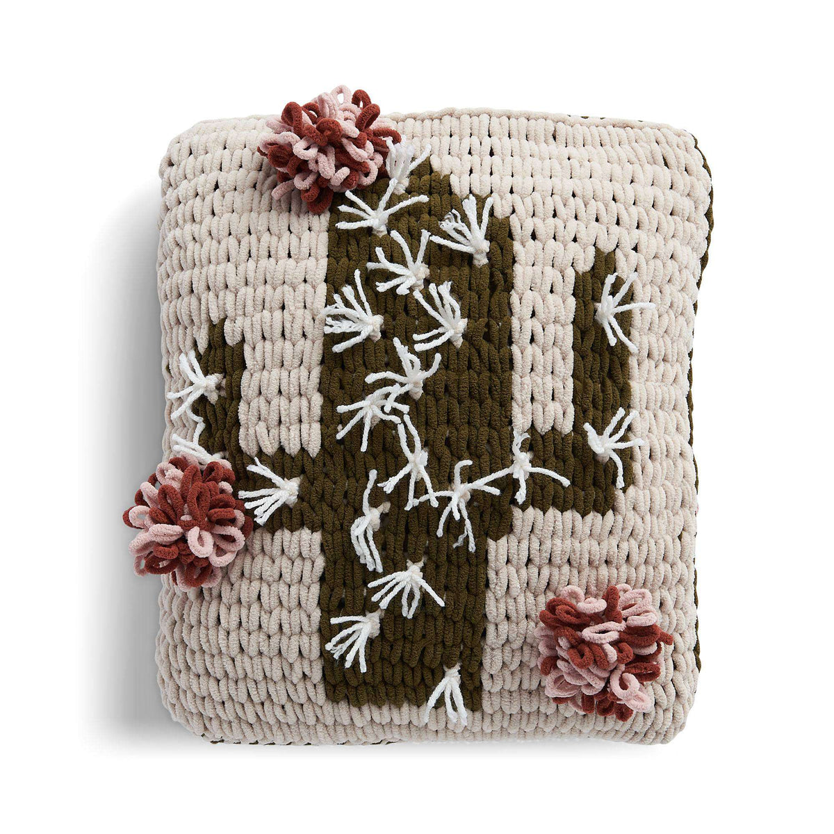 Craft Pillow made in Bernat Alize Blanket EZ Graph-it yarn