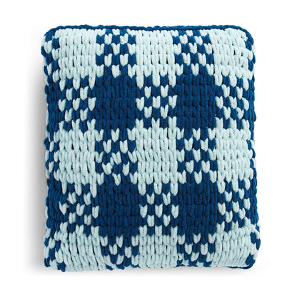 Bernat Craft EZ Graph It Charming Check Pillow Craft Pillow made in Bernat Alize Blanket EZ Graph-it yarn