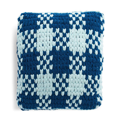 Bernat EZ Graph It Charming Check Pillow Craft Craft Pillow made in Bernat Alize Blanket EZ Graph-it yarn