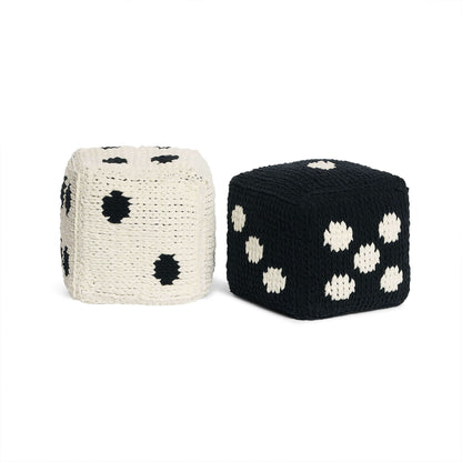 Bernat Craft EZ Graph It Dice Pillow Craft Pillow made in Bernat Alize Blanket EZ Graph-it yarn