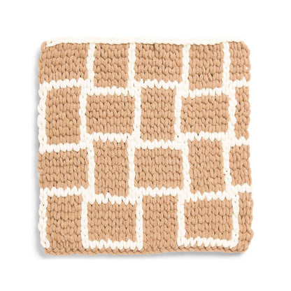 Bernat EZ Graph-IT Woven Chair Pad Craft Pillow made in Bernat Blanket EZ Graph-it yarn