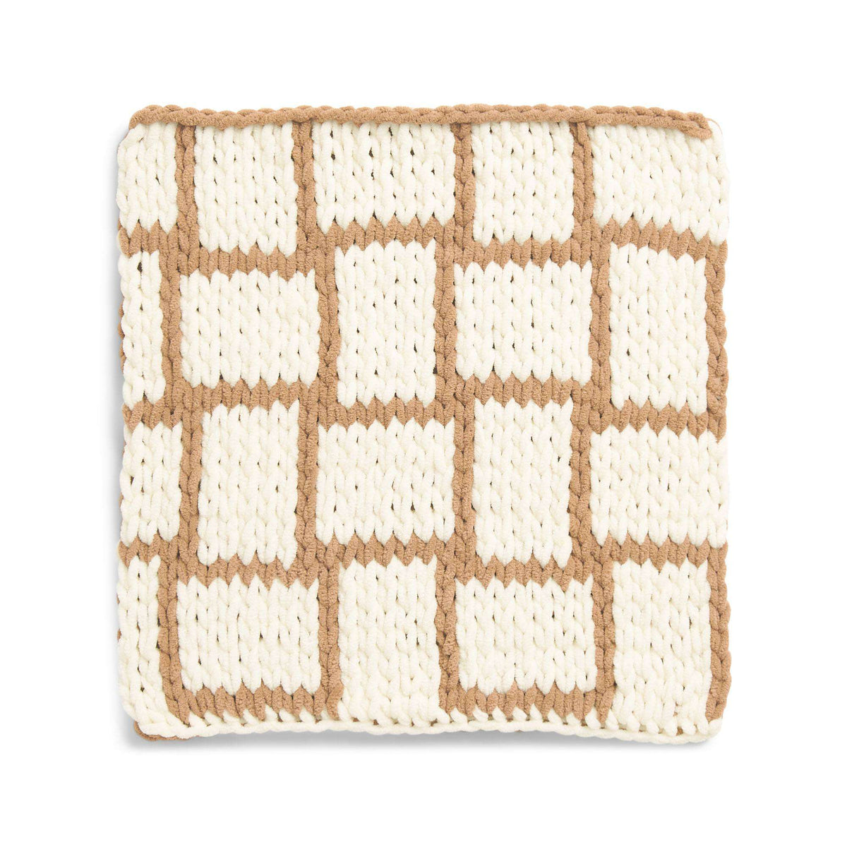 Craft Pillow made in Bernat Blanket EZ Graph-it yarn