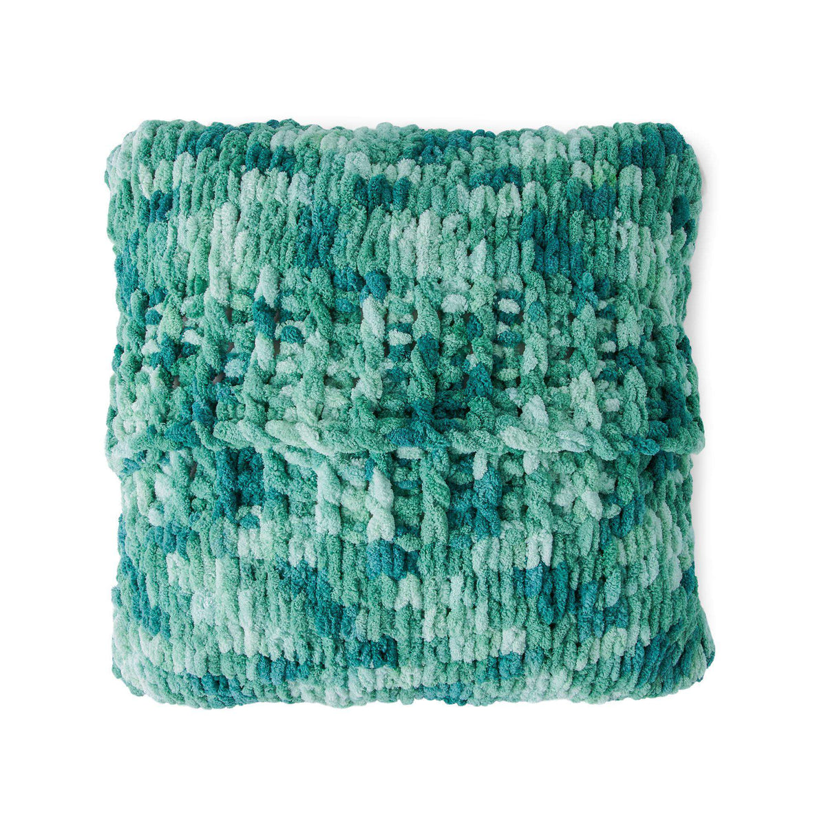 Craft Pillow made in Bernat Blanket EZ yarn