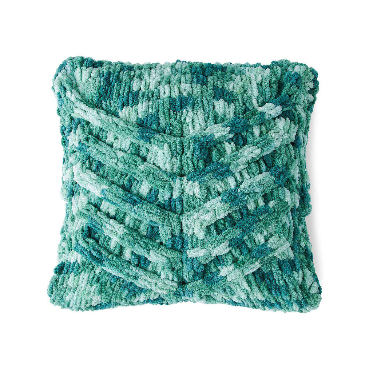 Craft Pillow made in Bernat Blanket EZ yarn