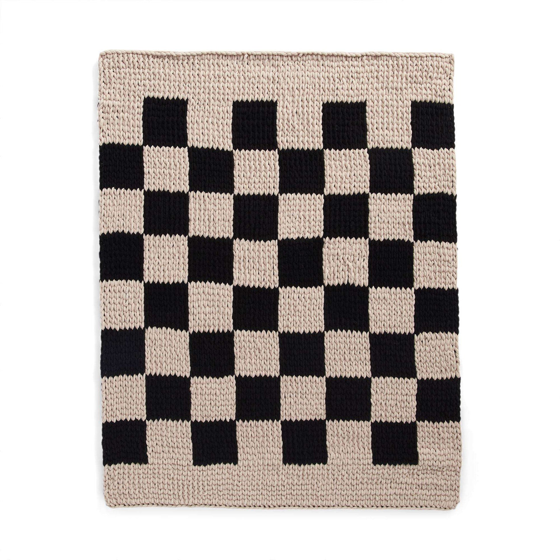 Free Bernat EZ Graph It Checkerboard Rug Craft Pattern