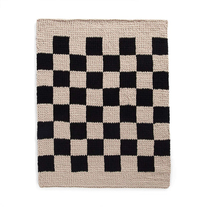 Bernat Craft EZ Graph It Checkerboard Rug Craft Rug made in Bernat Alize Blanket EZ Graph It yarn