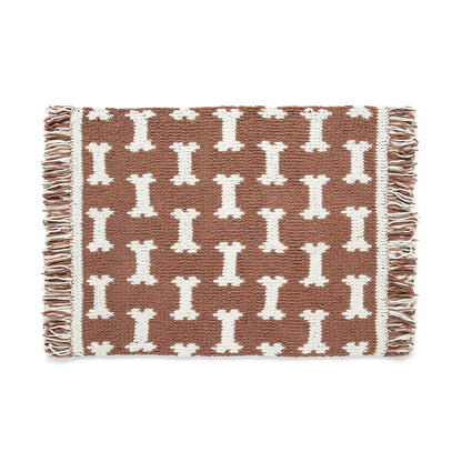 Bernat EZ Graph It Dog Bone Rug Craft Rug made in Bernat Alize Blanket EZ Graph-it yarn