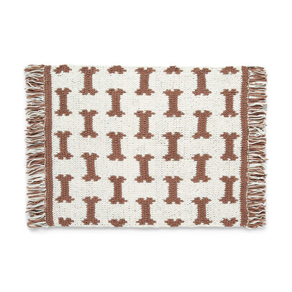 Bernat EZ Graph It Dog Bone Rug Craft Rug made in Bernat Alize Blanket EZ Graph-it yarn