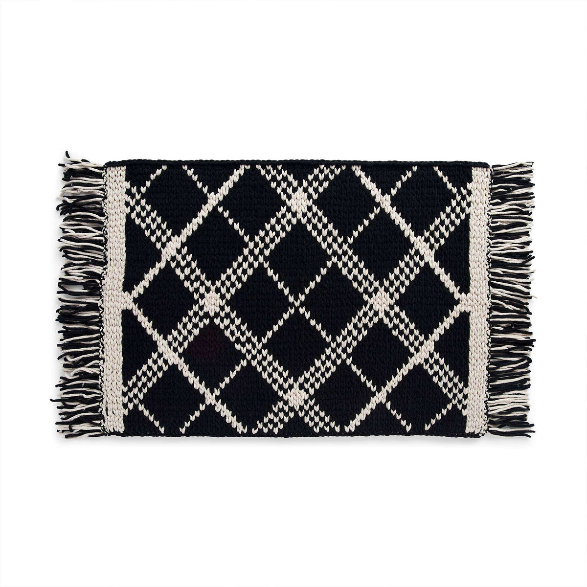 Craft Rug made in Bernat Alize Blanket EZ Graph-it yarn