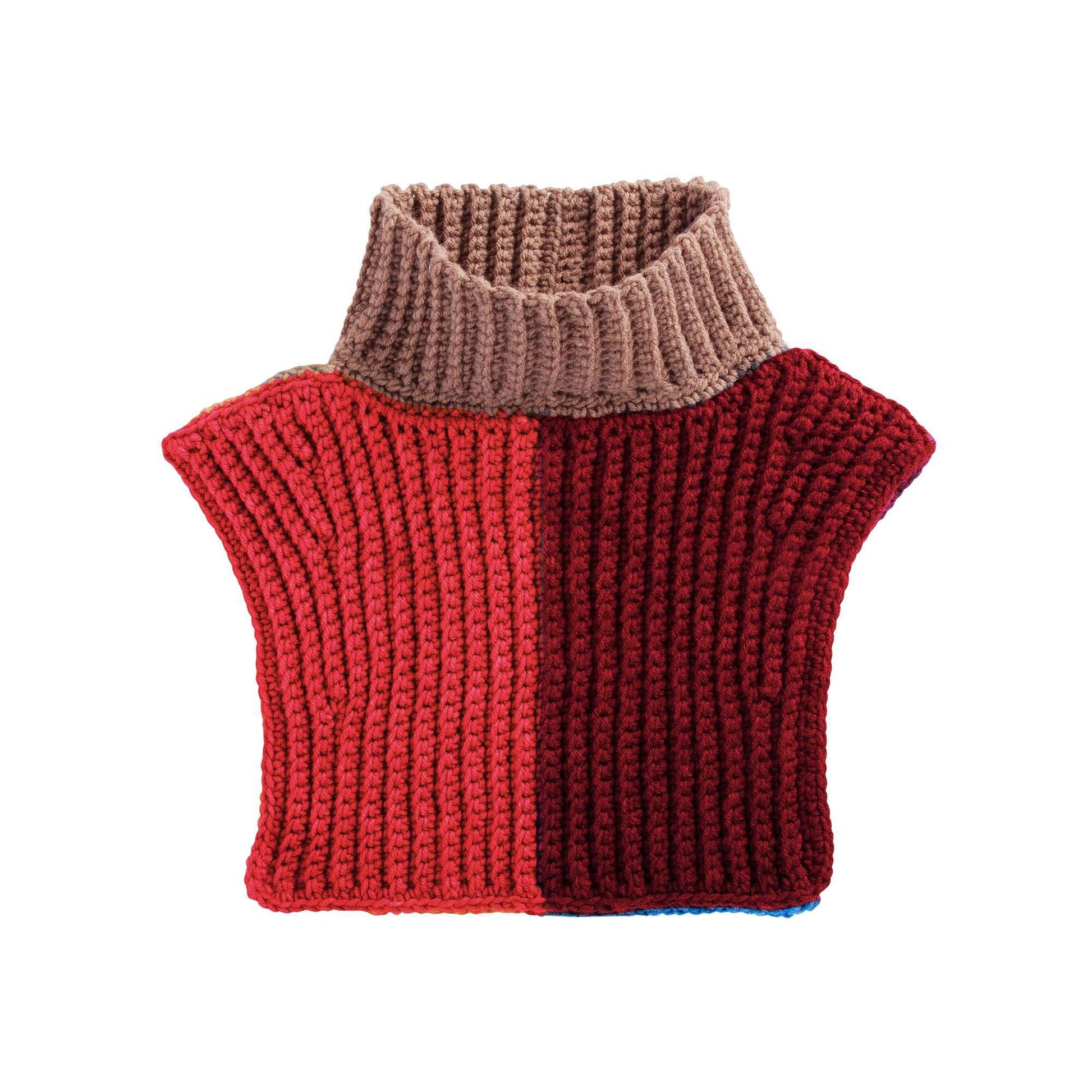 Free Caron Crochet Ribbed Neckwarmer Pattern