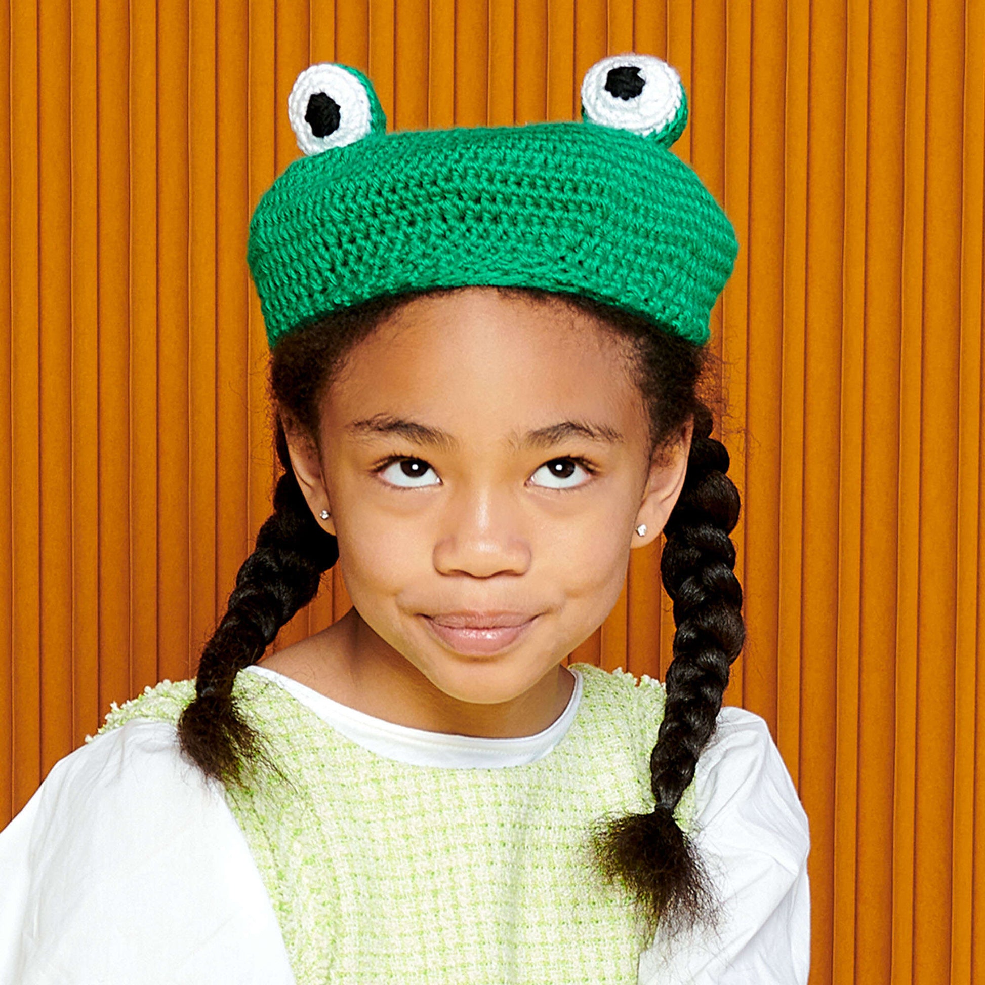 Free Caron Croak-chet Frog Beret to Crochet Pattern