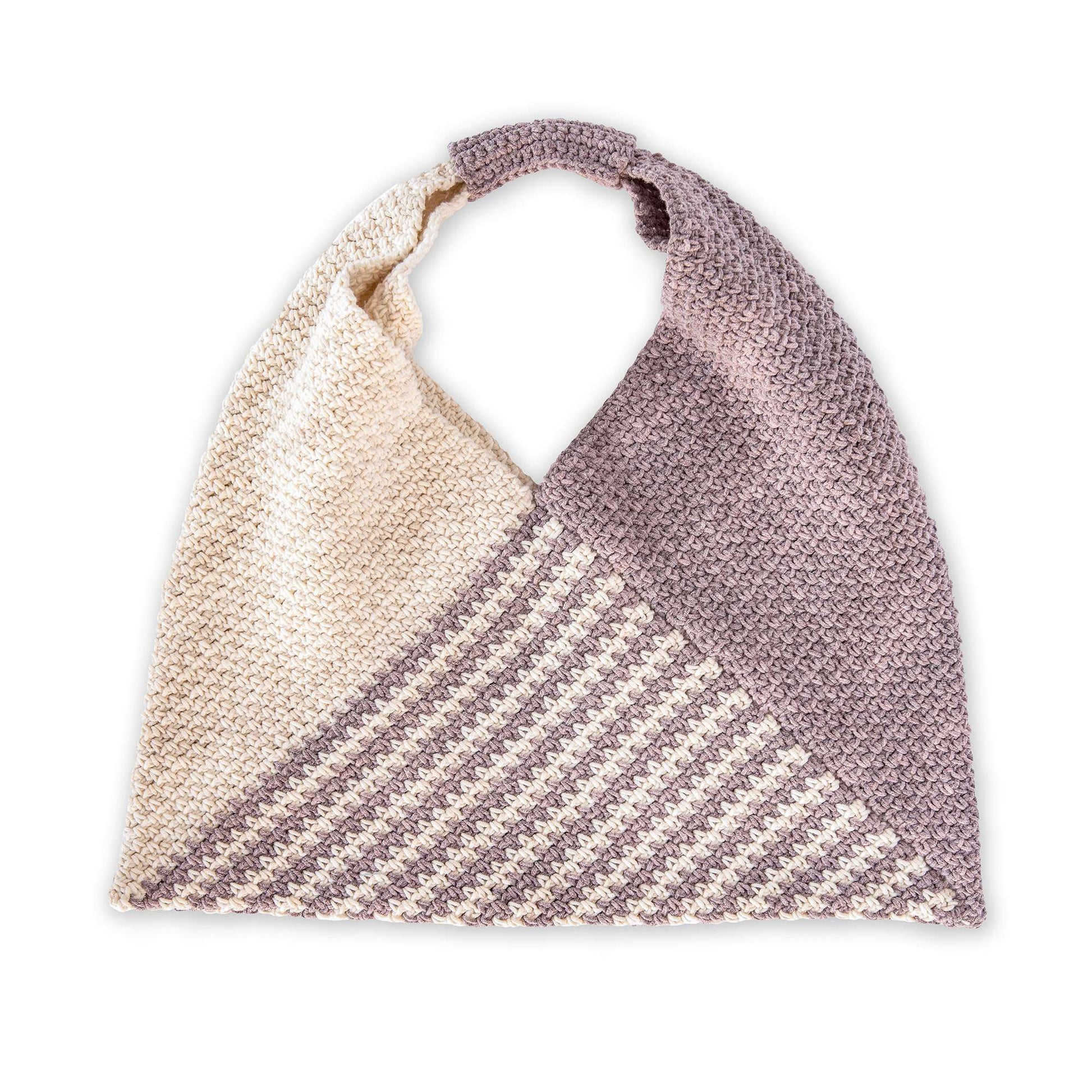 Free Caron Crochet Triangle Tote Bag Pattern