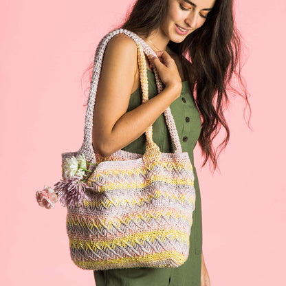 Caron Shifting Chevrons Crochet Tote Single Size