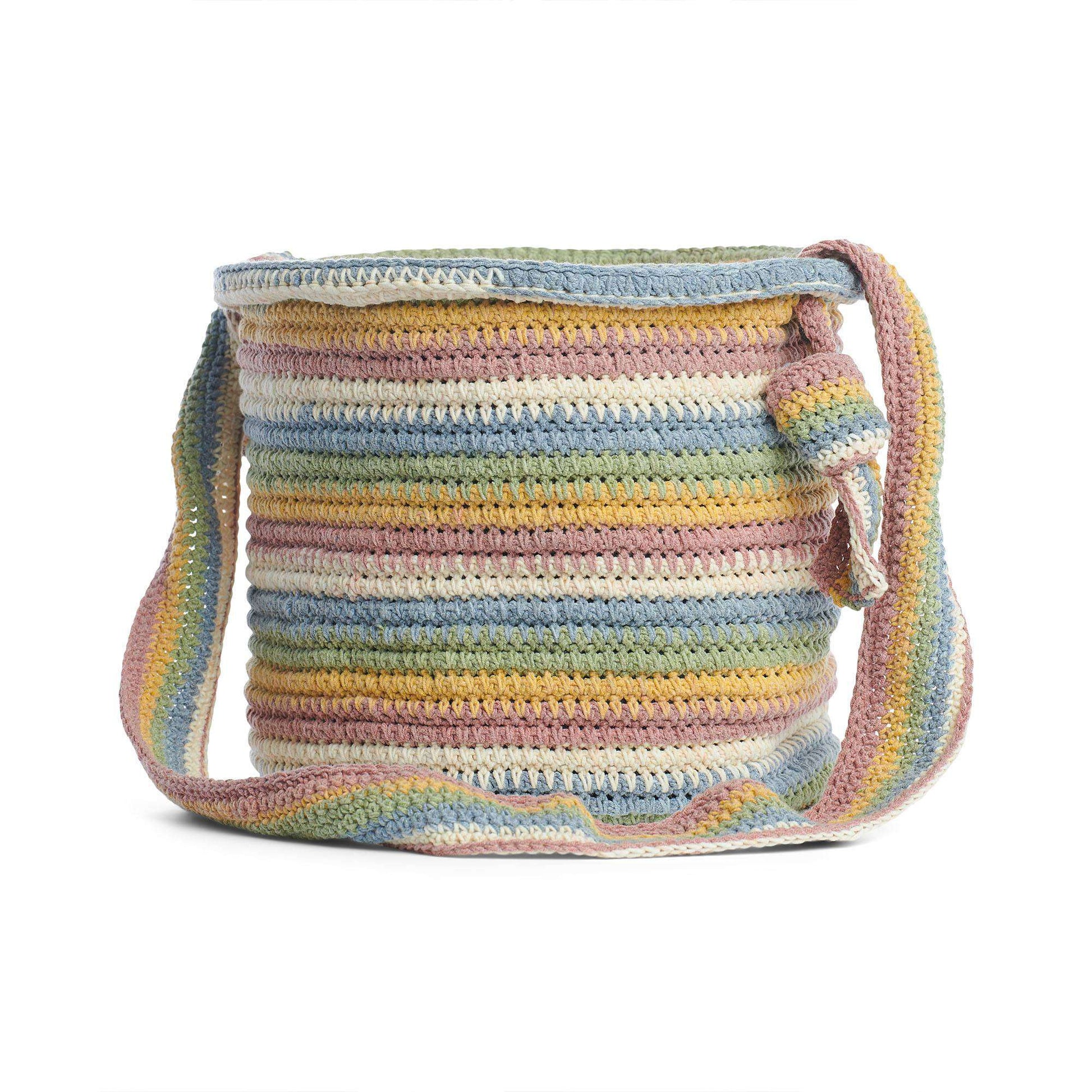 Free Caron Cakes Crochet Bucket Bag Pattern