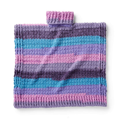 Caron Cozy Adult Turtleneck Crochet Poncho XS/S
