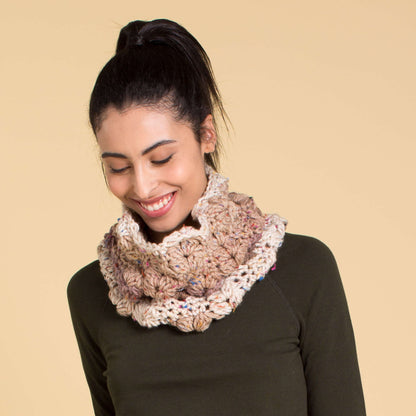 Caron Textured Crochet Cowl Single Size
