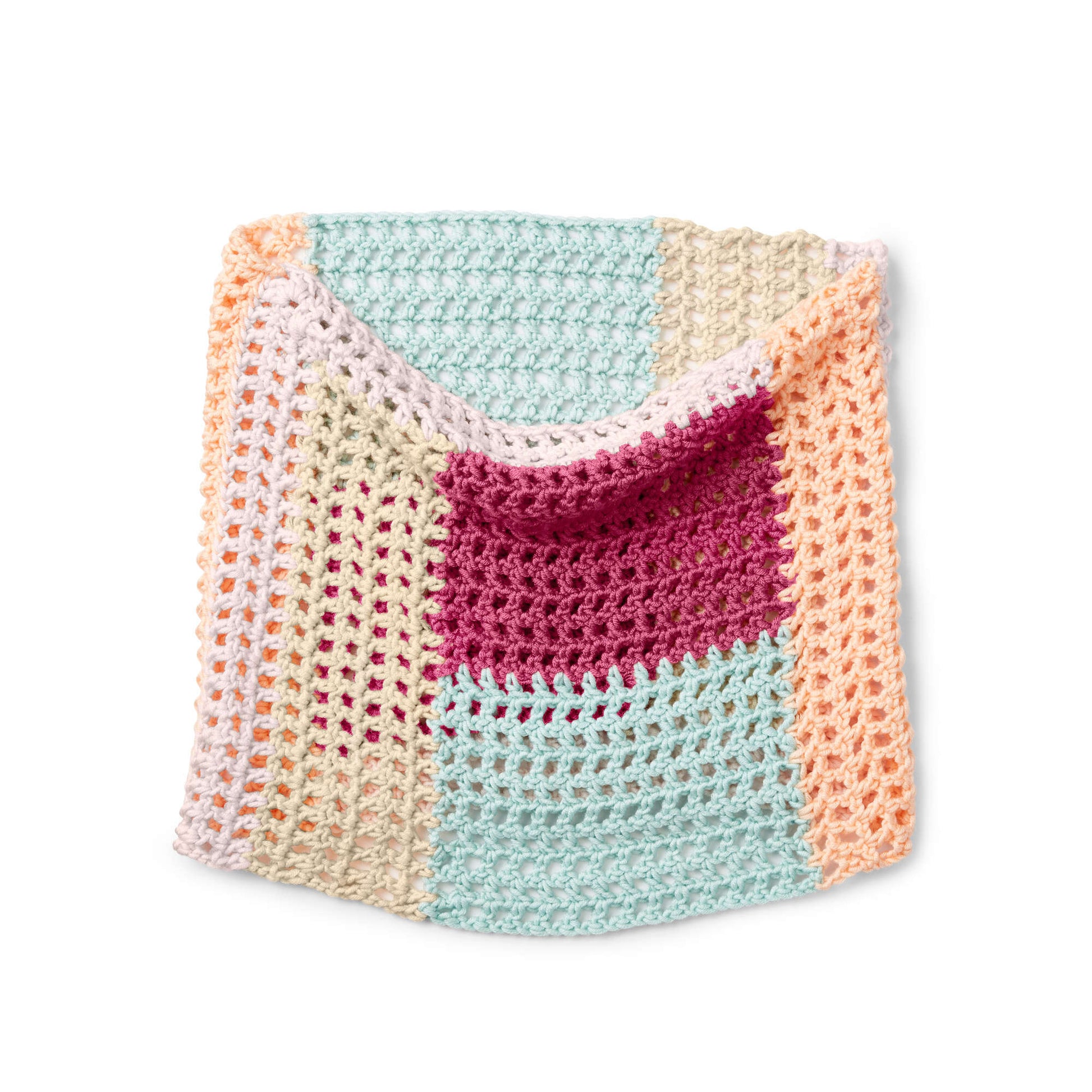 Free Caron X Pantone Color Block Crochet Cowl Pattern