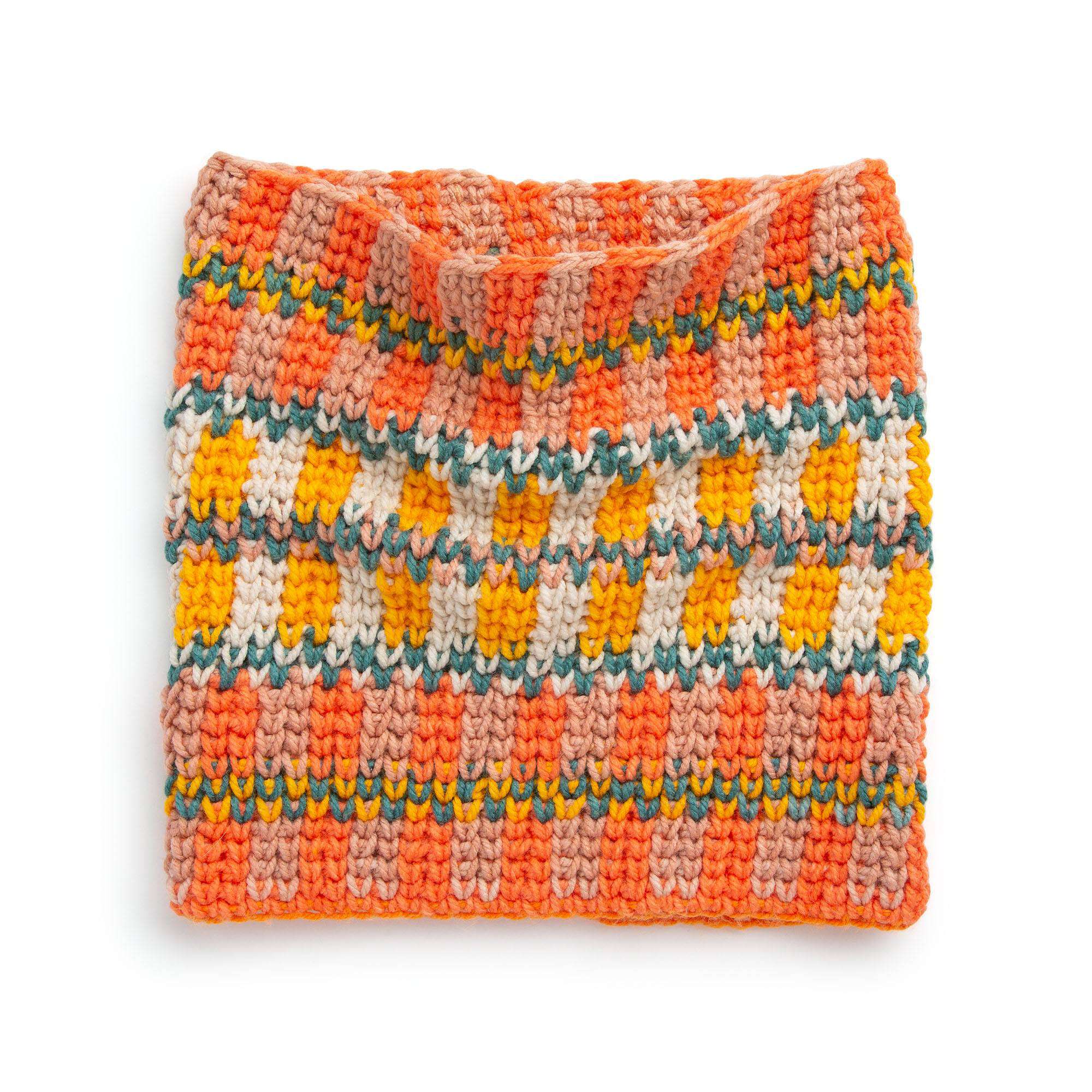 Caron Fair Isle Crochet Cowl Pattern | Yarnspirations