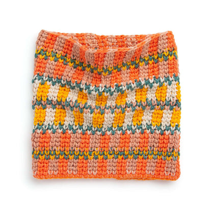 Caron Fair Isle Crochet Cowl Single Size