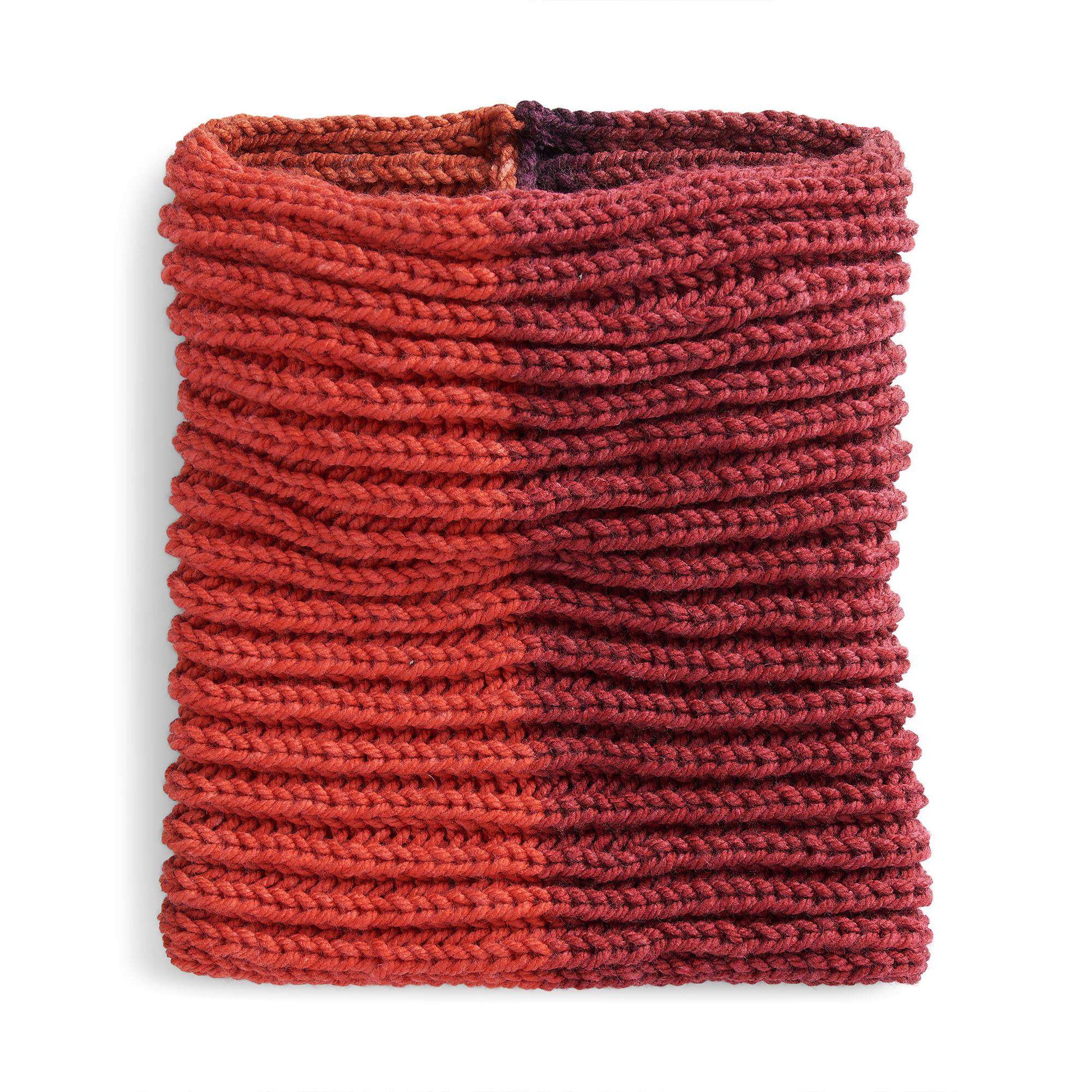 Free Caron Knit Side Of Brioche Cowl Pattern