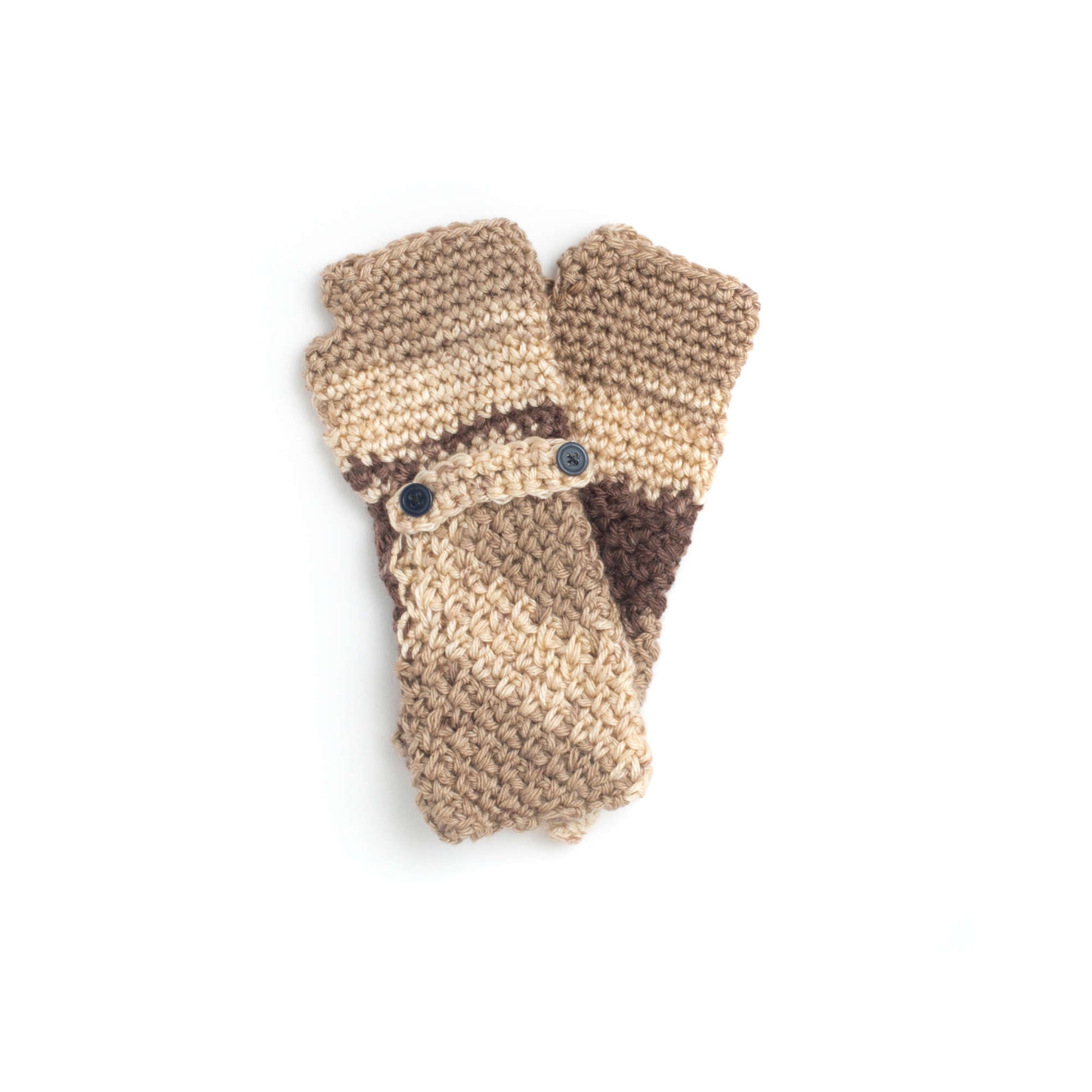 Free Caron Cozy Posy Fingerless Gloves Crochet Pattern