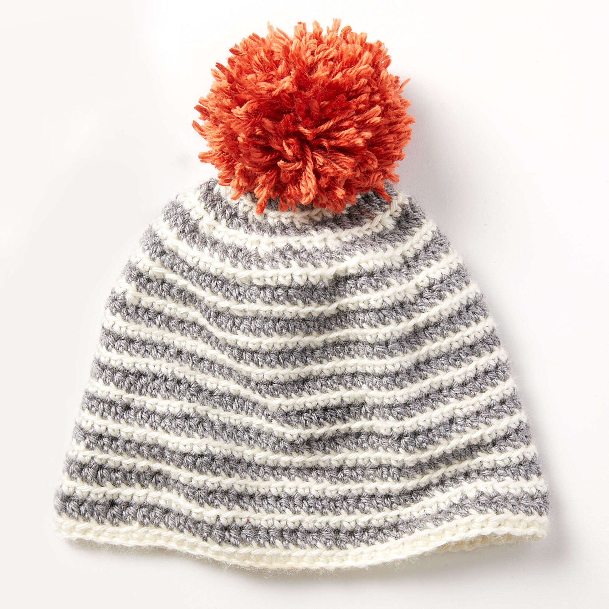 Free Caron Striped Right Hat Crochet Pattern