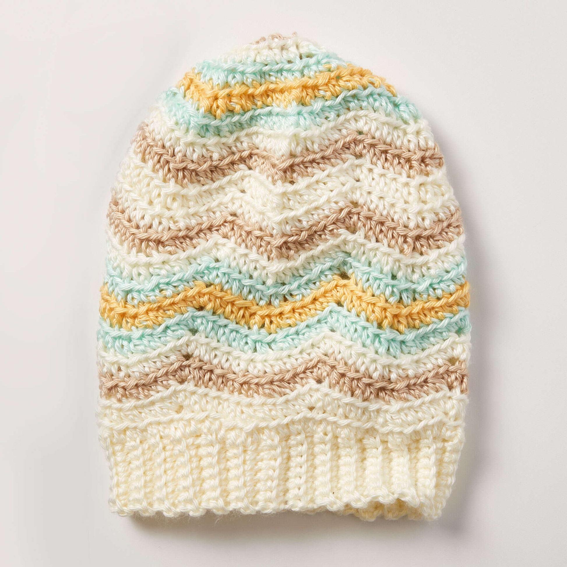 Free Caron Crochet Zig-Zag Hat Pattern