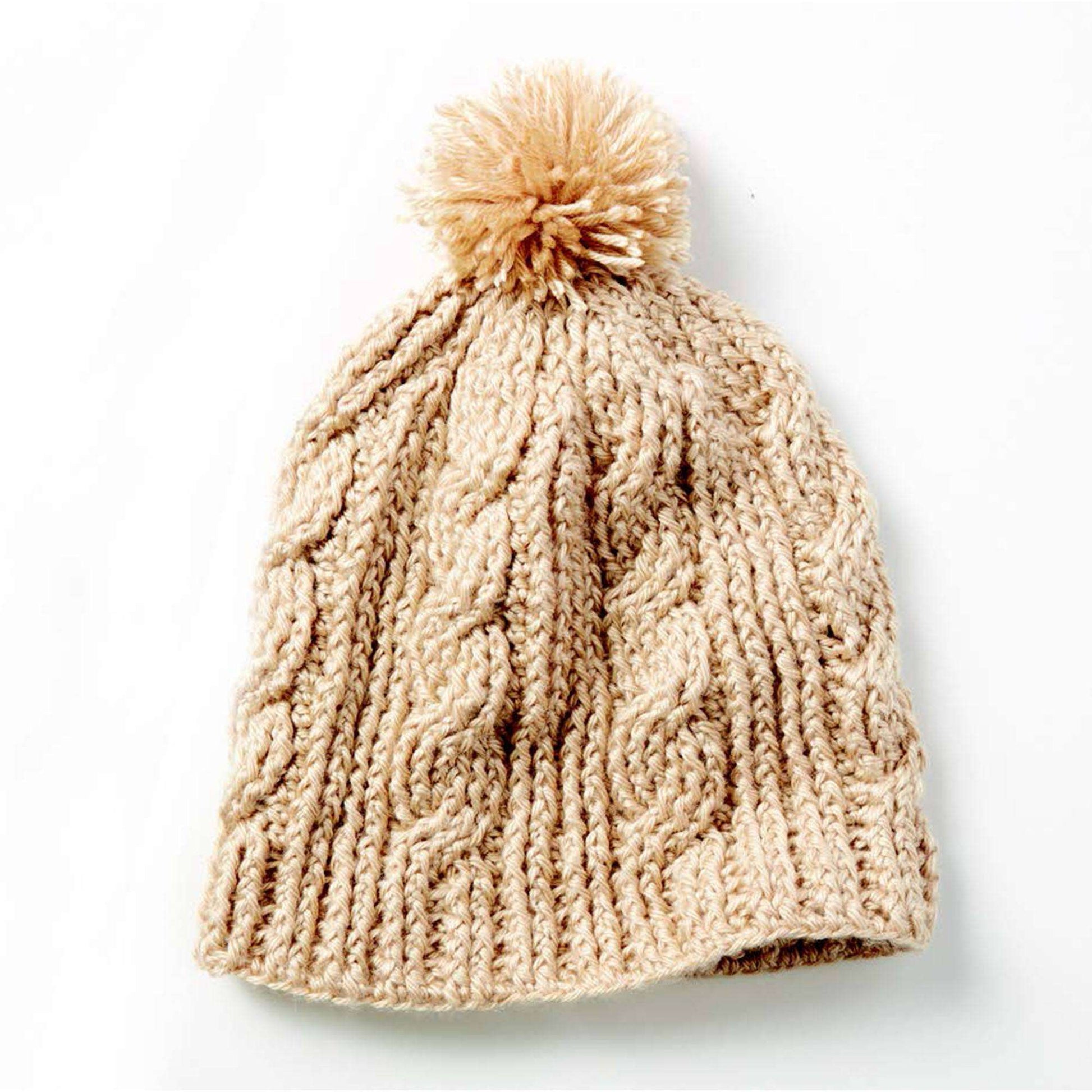 Free Caron Cable Twist Hat Crochet Pattern Yarnspirations