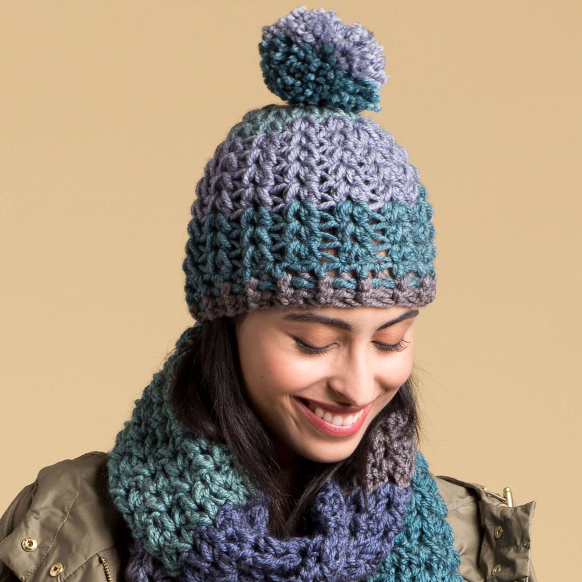 Free Caron Crochet Winter Hat Pattern