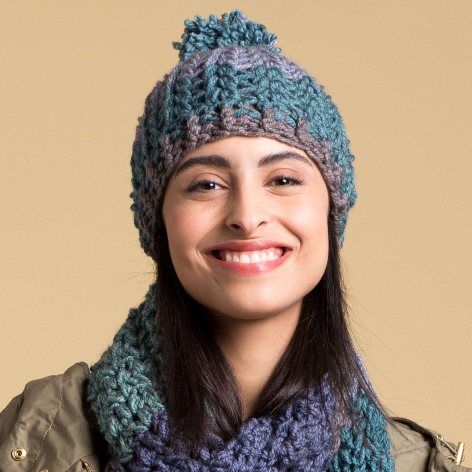 Free Caron Crochet Winter Hat Pattern