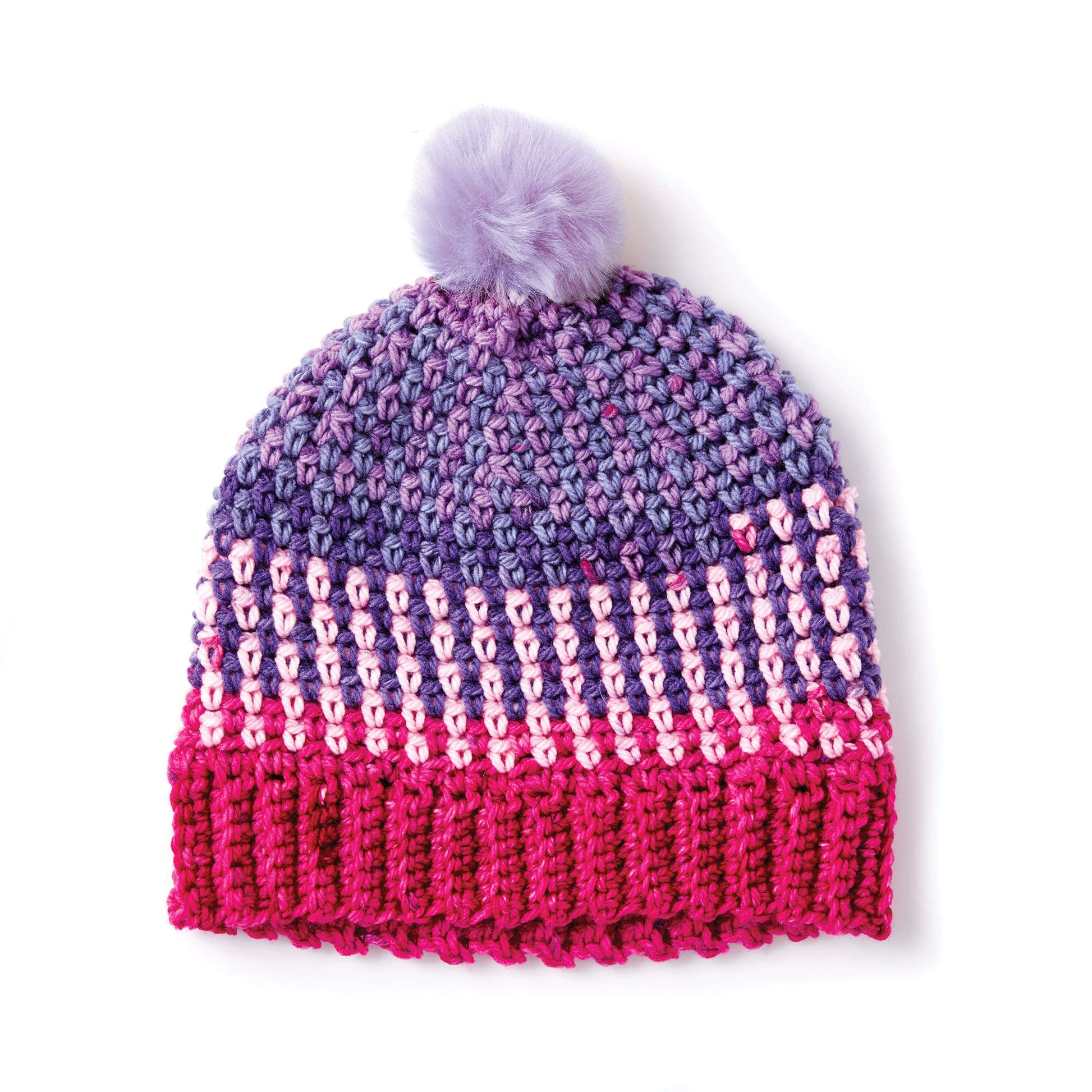 Free Caron Colorwork Crochet Hat Pattern