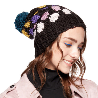 Caron x Pantone Polka-Dotty Crochet Hat Single Size