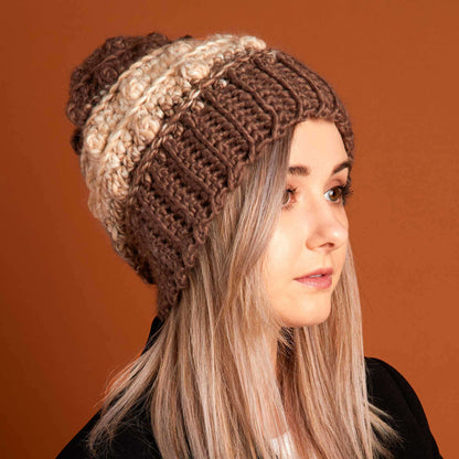 Caron Crochet Cozy Bobbles Hat Single Size