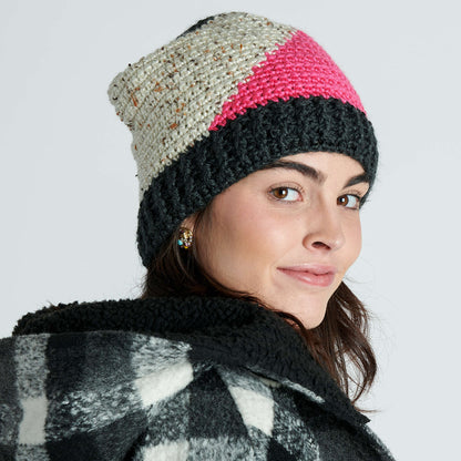 Caron Crochet Colorblock Hat Single Size