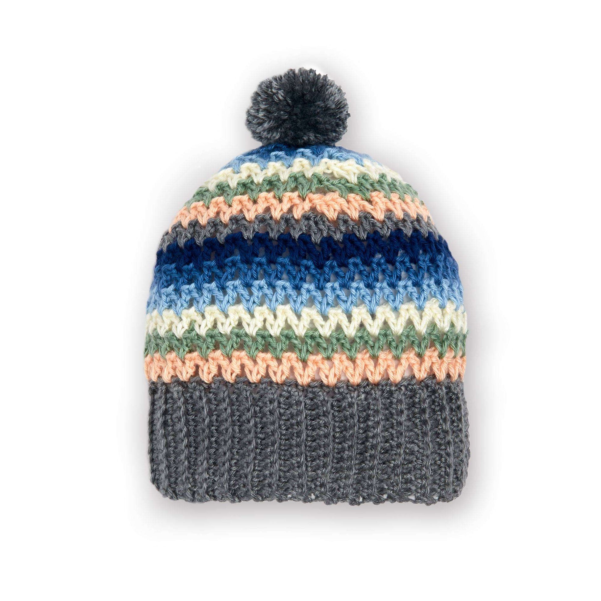 Caron Let’S Stripe Crochet Hat S